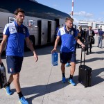 Nazionale arrivo aeroporto pullman Italy Training Session And Press Conference