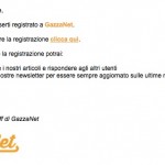 email iscrizione gazzanet conferma