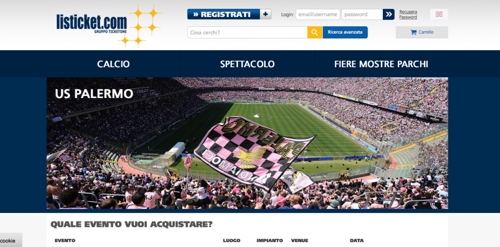 listicket palermo biglietti