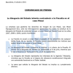 screen comunicato ufficiale leo messi contro accuse