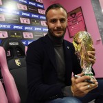 US Citta di Palermo Player Alberto Gilardino Visits Club Store