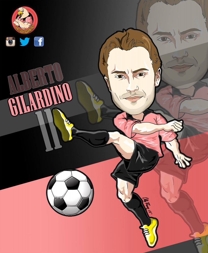 cartoon rosanero Palermo 2015-16 gilardino