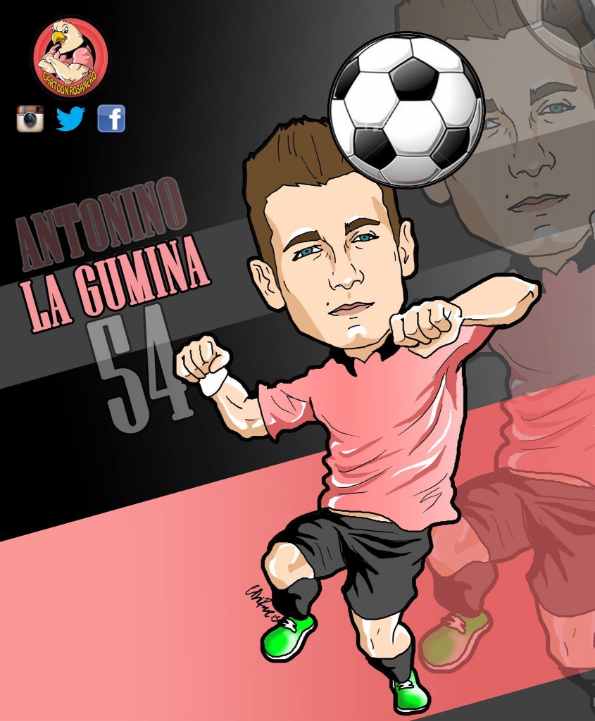 cartoon rosanero Palermo 2015-16 la gumina