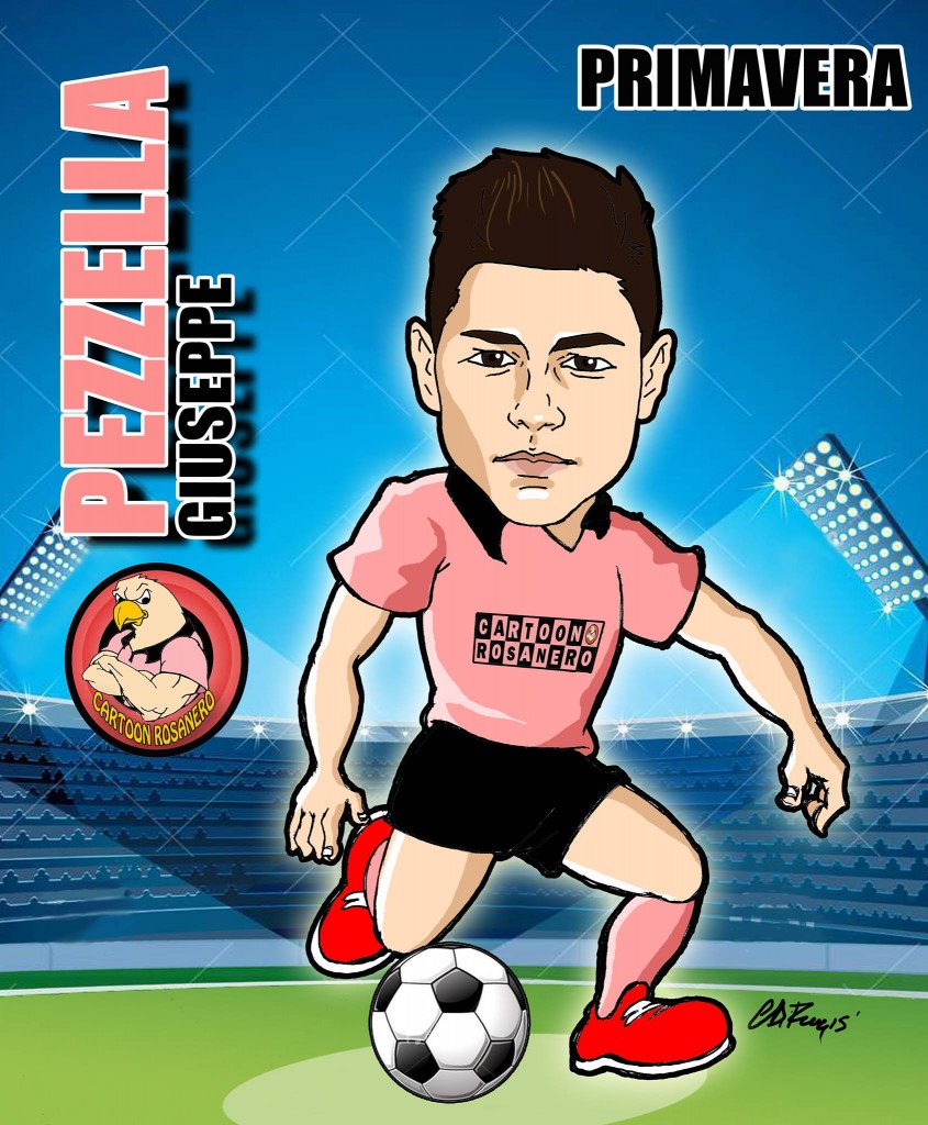 cartoon rosanero Palermo 2015-16 pezzella