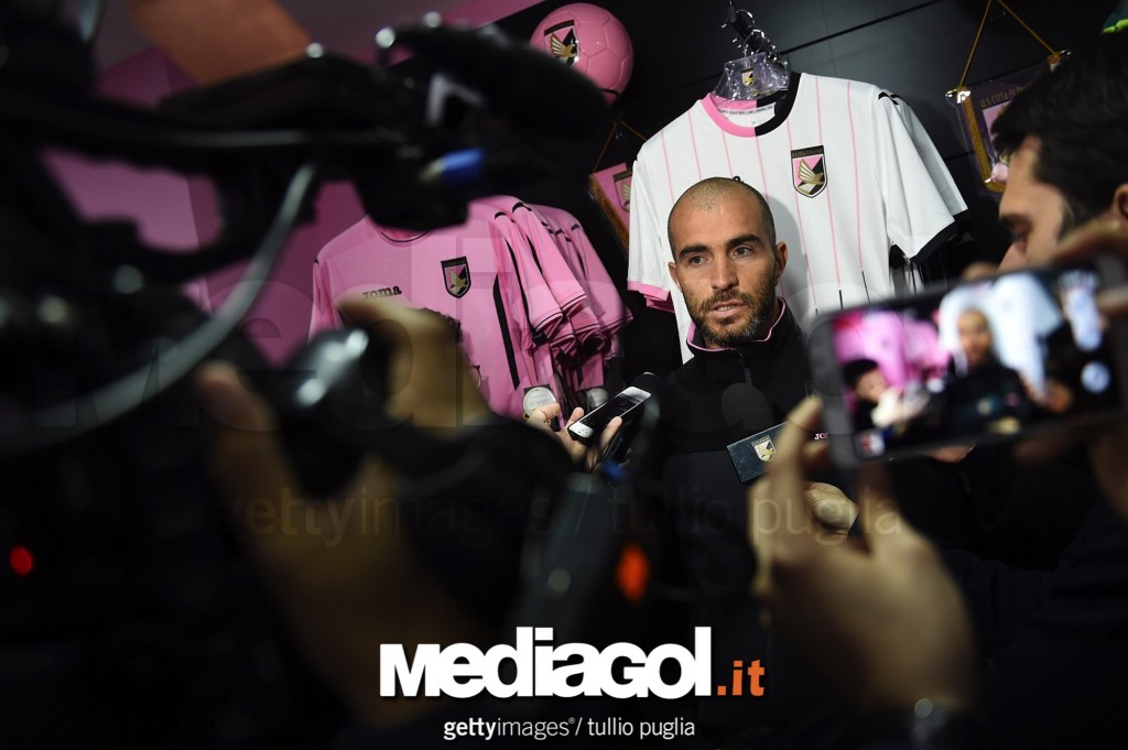 US Citta di Palermo Players Enzo Maresca and Robin Quaison Visit Club Store
