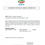screen comunicato chievo carpi
