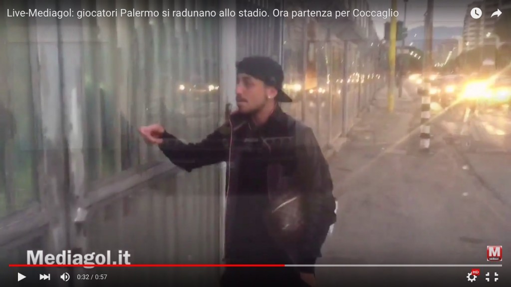 Bentivegna arriva allo stadio