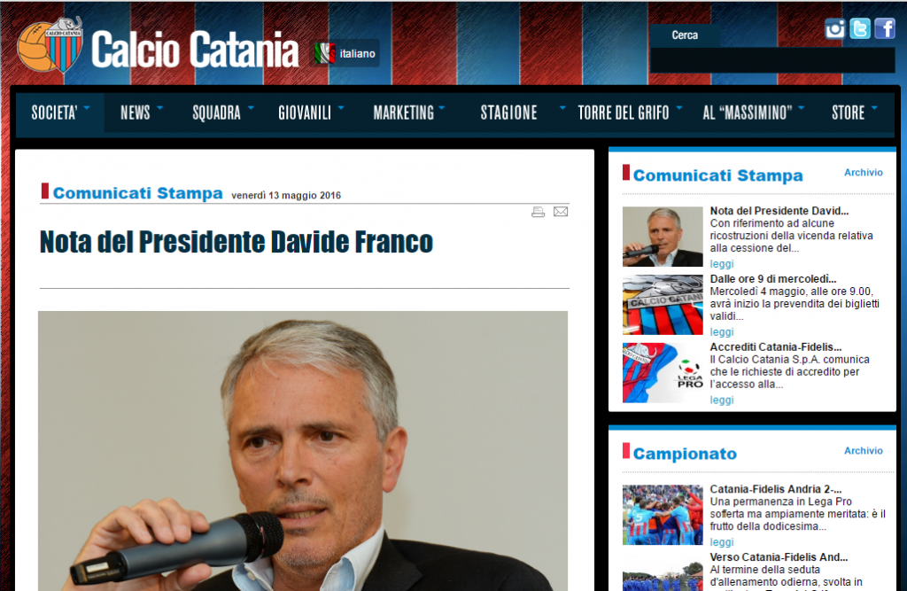 screen comunicato catania