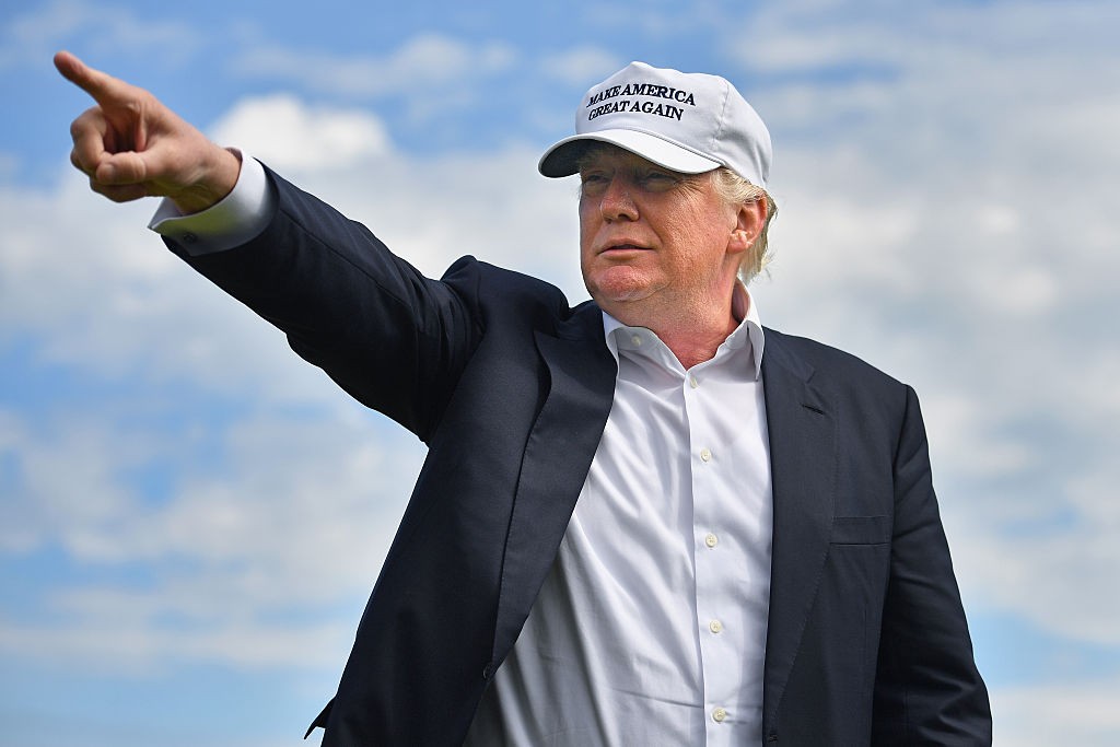 Donald Trump Visits His Golf Course in Aberdeen
