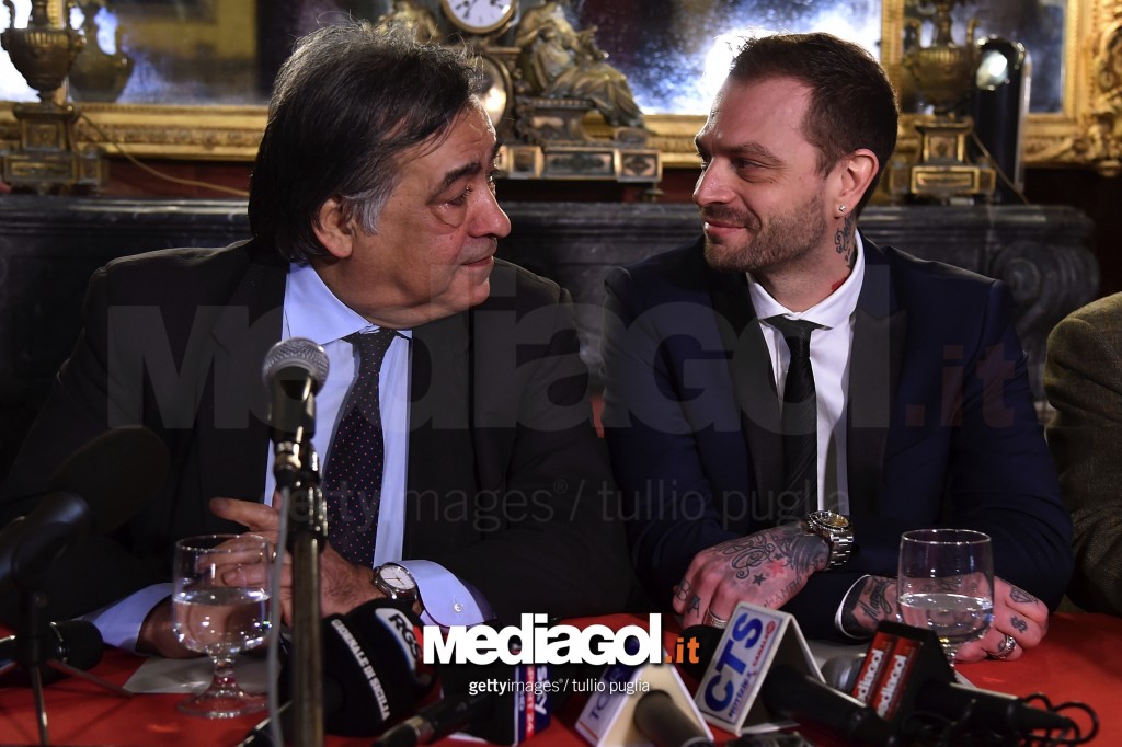 US Citta di Palermo New President Paul Baccaglini Meets Palermo Mayor Leoluca Orlando