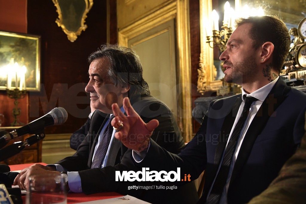 US Citta di Palermo New President Paul Baccaglini Meets Palermo Mayor Leoluca Orlando