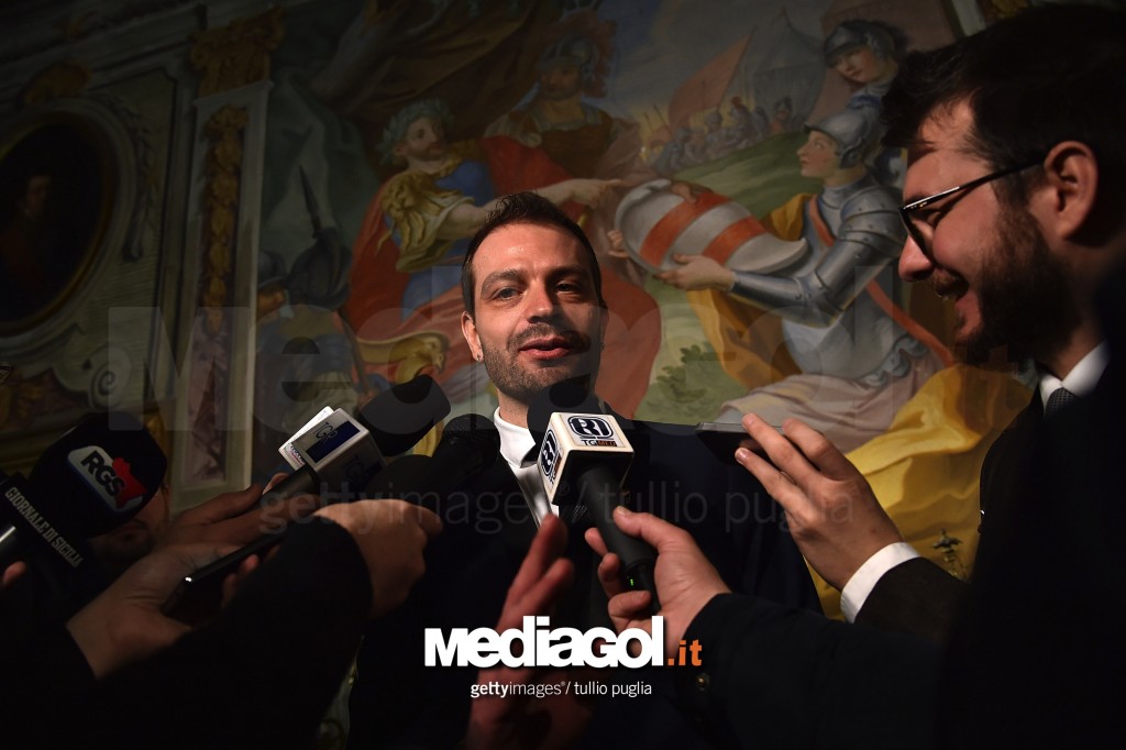 US Citta di Palermo New President Paul Baccaglini Meets Palermo Mayor Leoluca Orlando