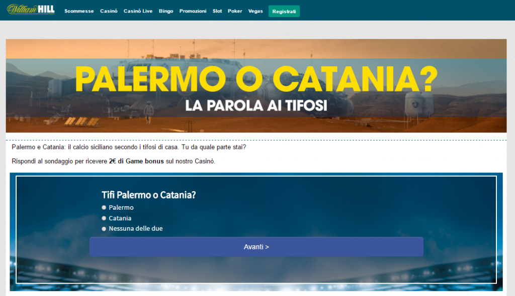 screen william hill palermo catania
