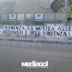 Palermo striscione contro Zamparini allo stadio Barbera