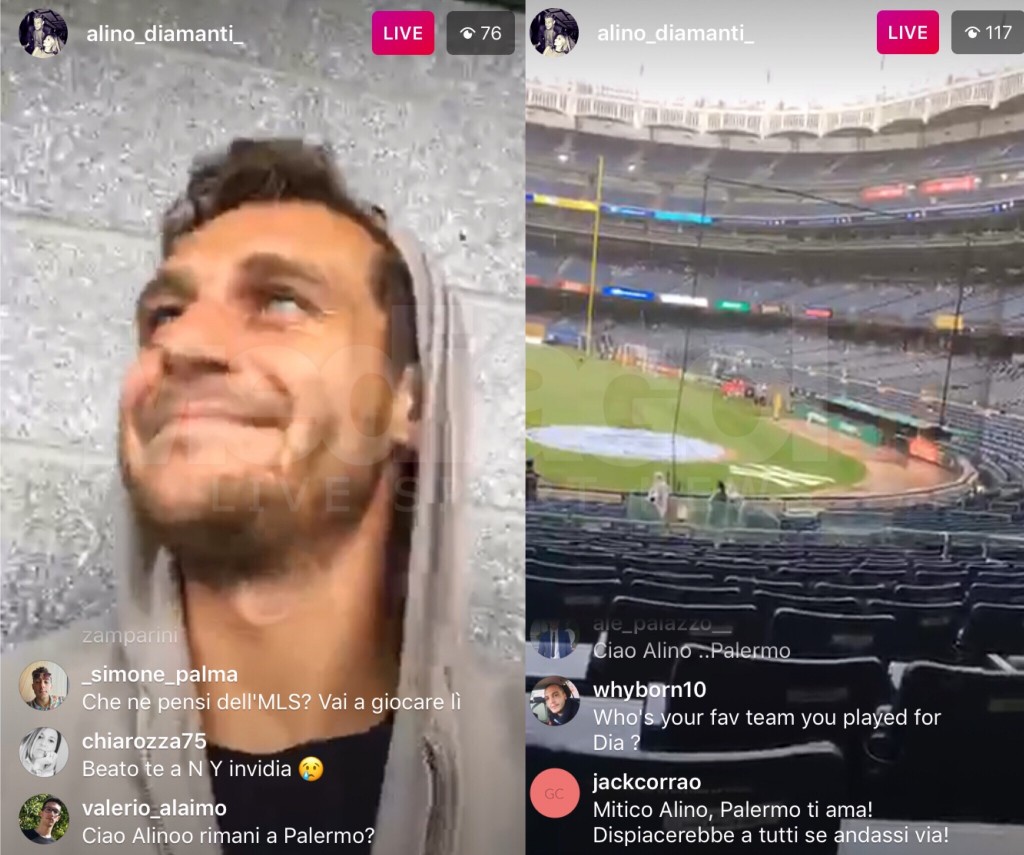 Diamanti live Instagram