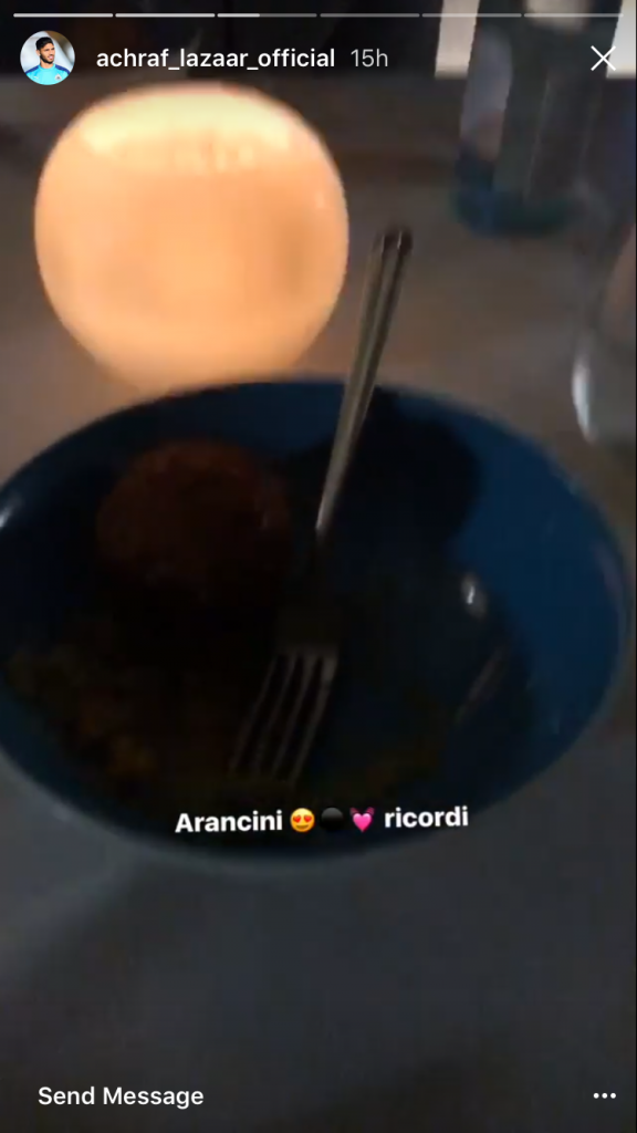 Achraf Lazaar su Instagram