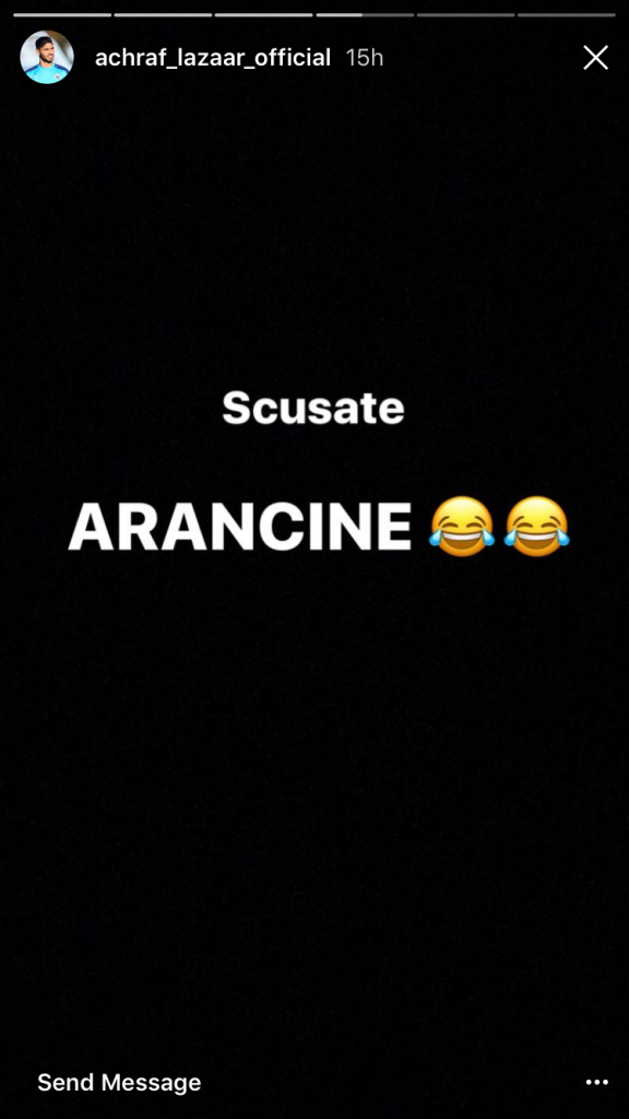 Achraf Lazaar su Instagram