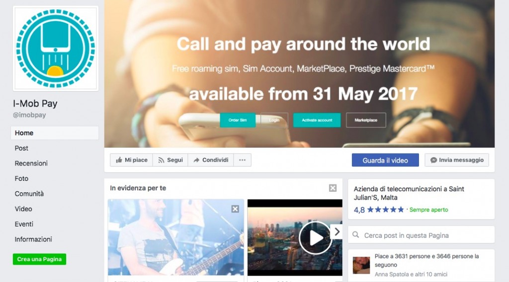 pagina Facebook imob pay
