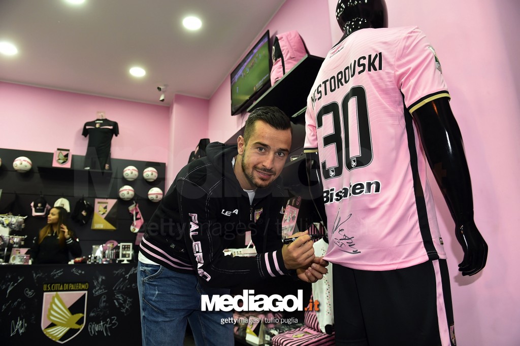 Ilija Nestorovski Visit US Citta di Palermo Store