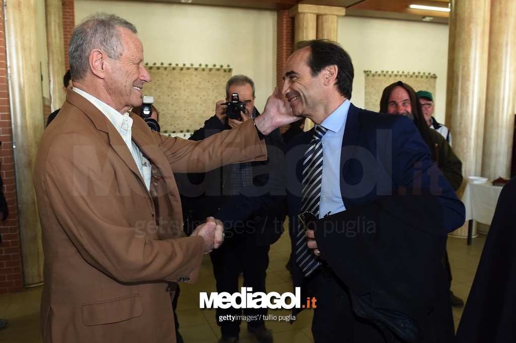 US Citta di Palermo Owner Maurizio Zamparini Meets Team's Players