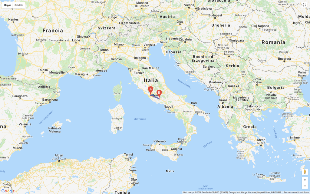 roma-frosinone distanza italia