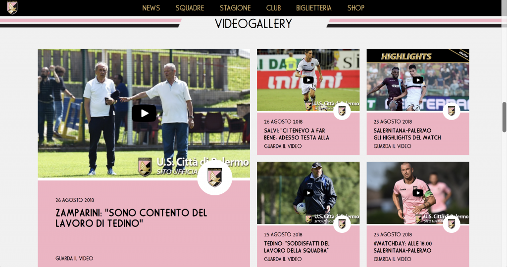 Palermo Calcio sito ufficiale 2018-08-28 alle 09.56.54
