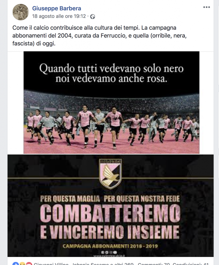 polemica campagna abbonamenti palermo frase fascismo 2018-08-20 alle 12.52.22