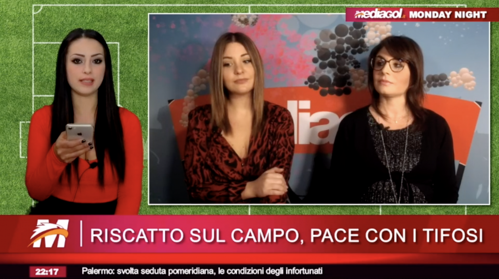 mediagol monday night 11-02-2019 giulia anello noemi cusano dolores bevilacqua