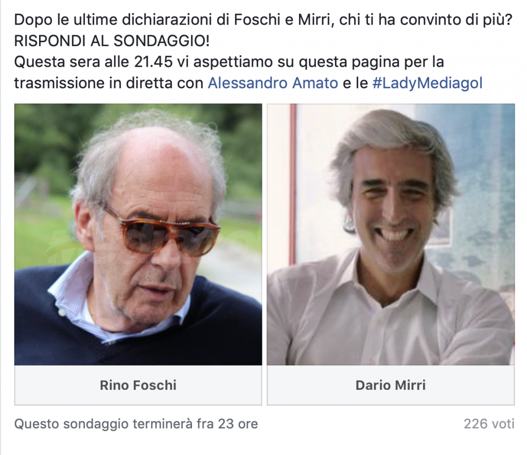 MIRRI FOSCHI SONDAGGIO