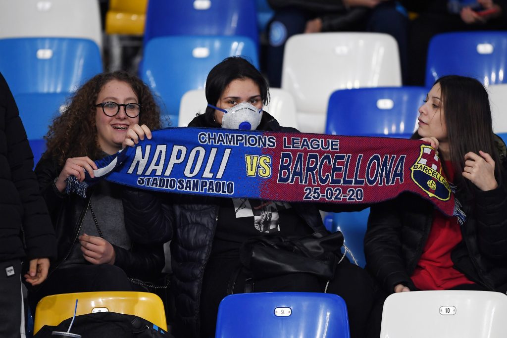 SSC Napoli v FC Barcelona - UEFA Champions League Round of 16: First Leg