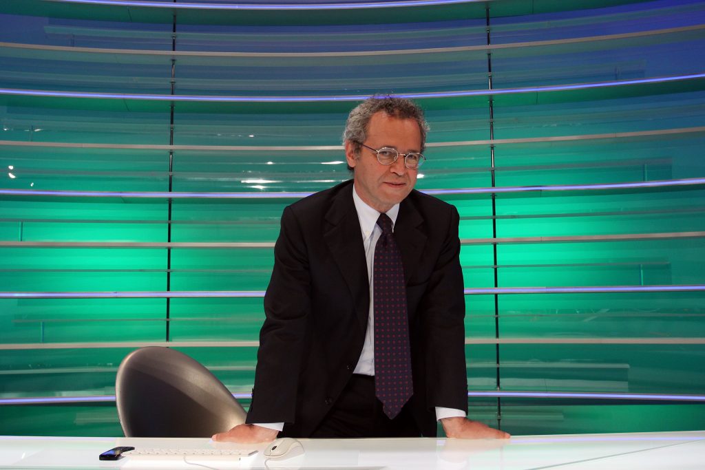 La7 News Director Enrico Mentana Photocall