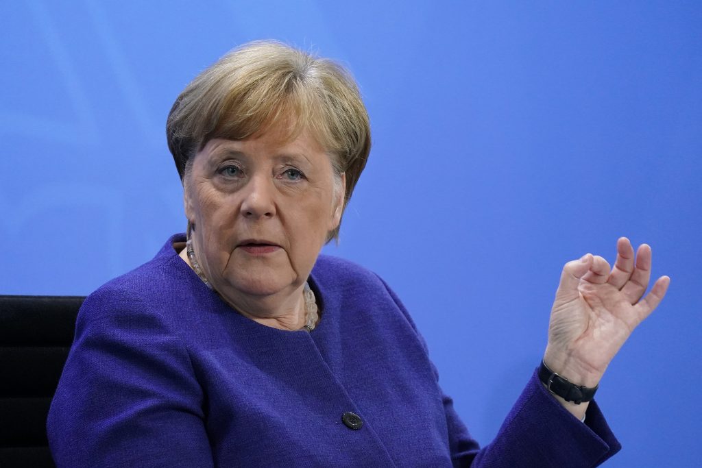 Merkel Speaks To Media Following Conference Call With States Leaders During The Coronavirus Crisis