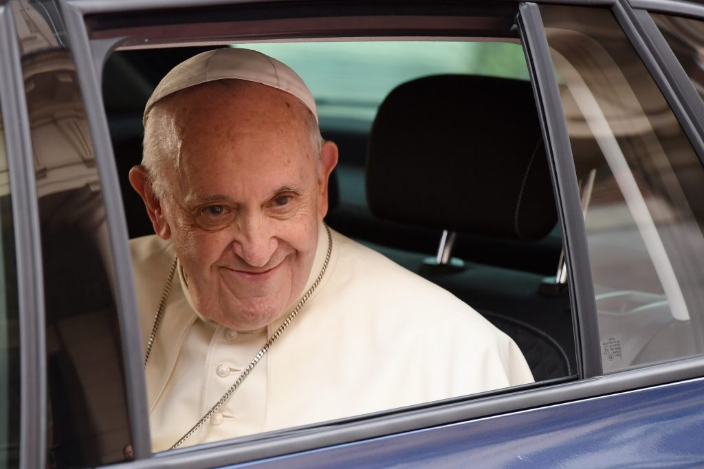 Pope Francis Meets Dignitaries At Dublin Castle