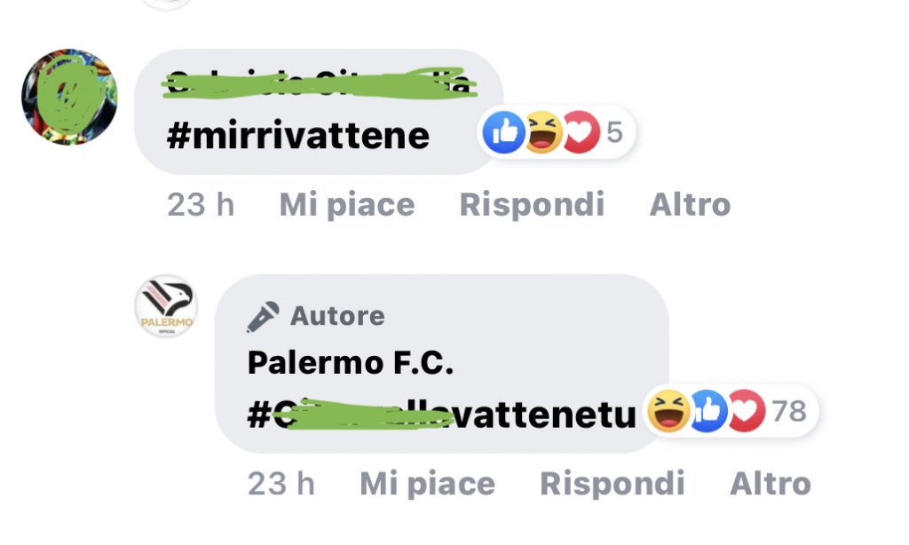 Mitrò vattene tifoso vattene tu Palermo