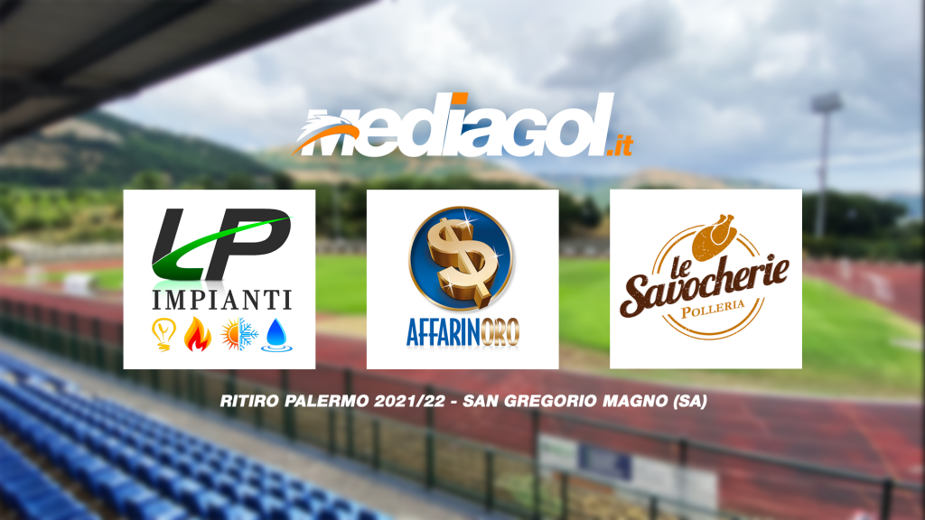 sponsor mediagol ritiro palermo 2021-22 LP impianti affarinoro savocherie