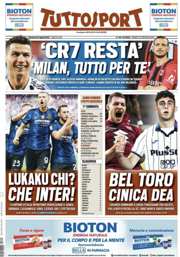 prima pagina