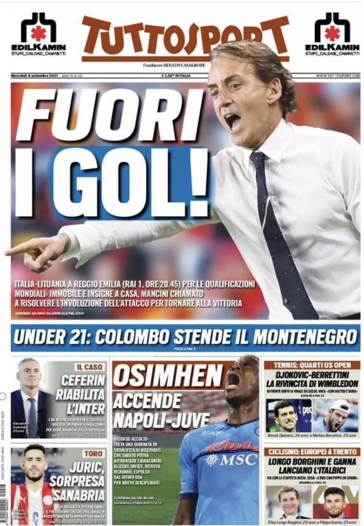 prima pagina