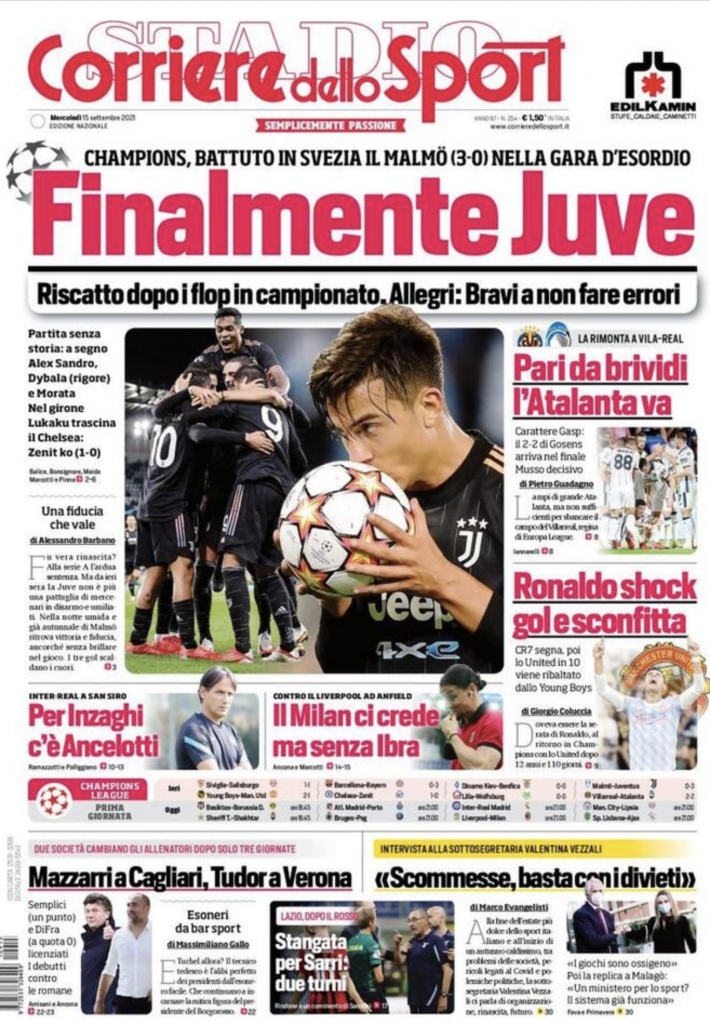 prima pagina