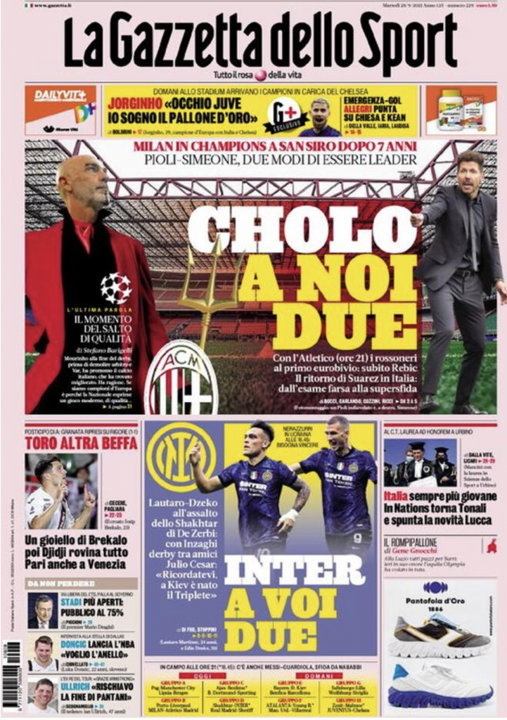 prima pagina