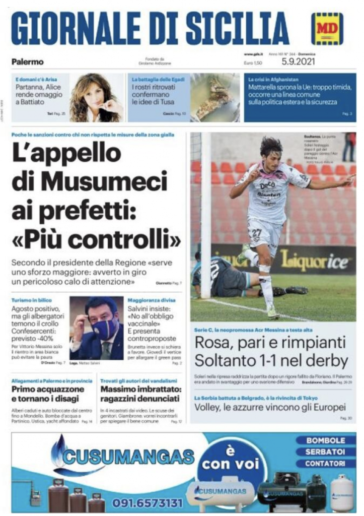 prima pagina