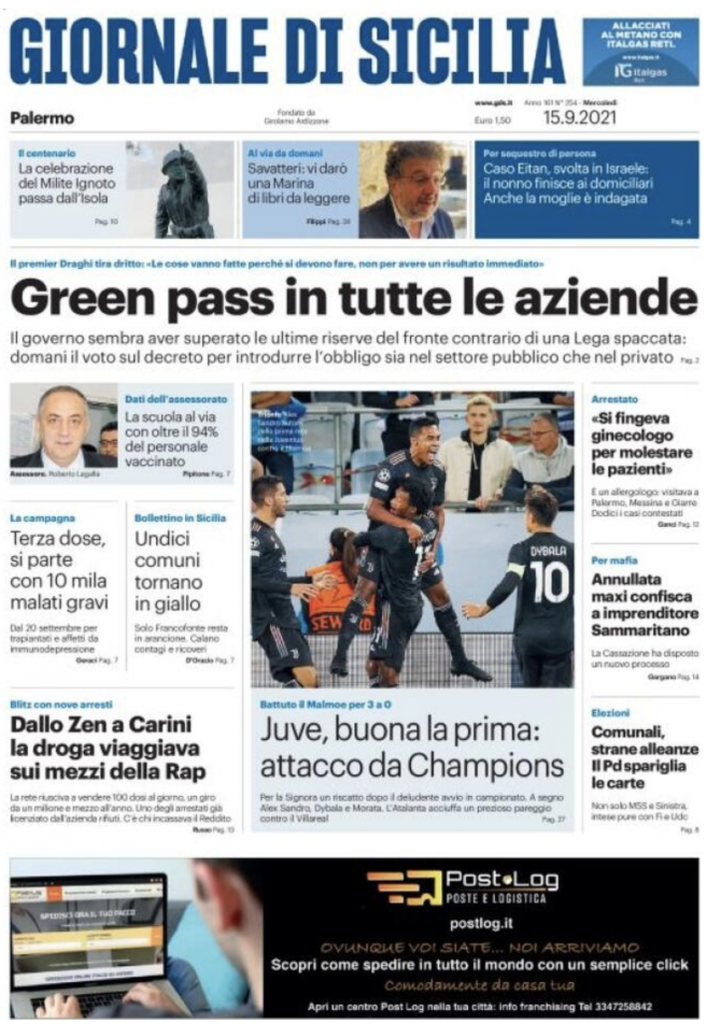 prima pagina