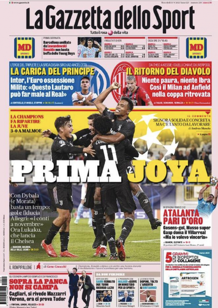 prima pagina
