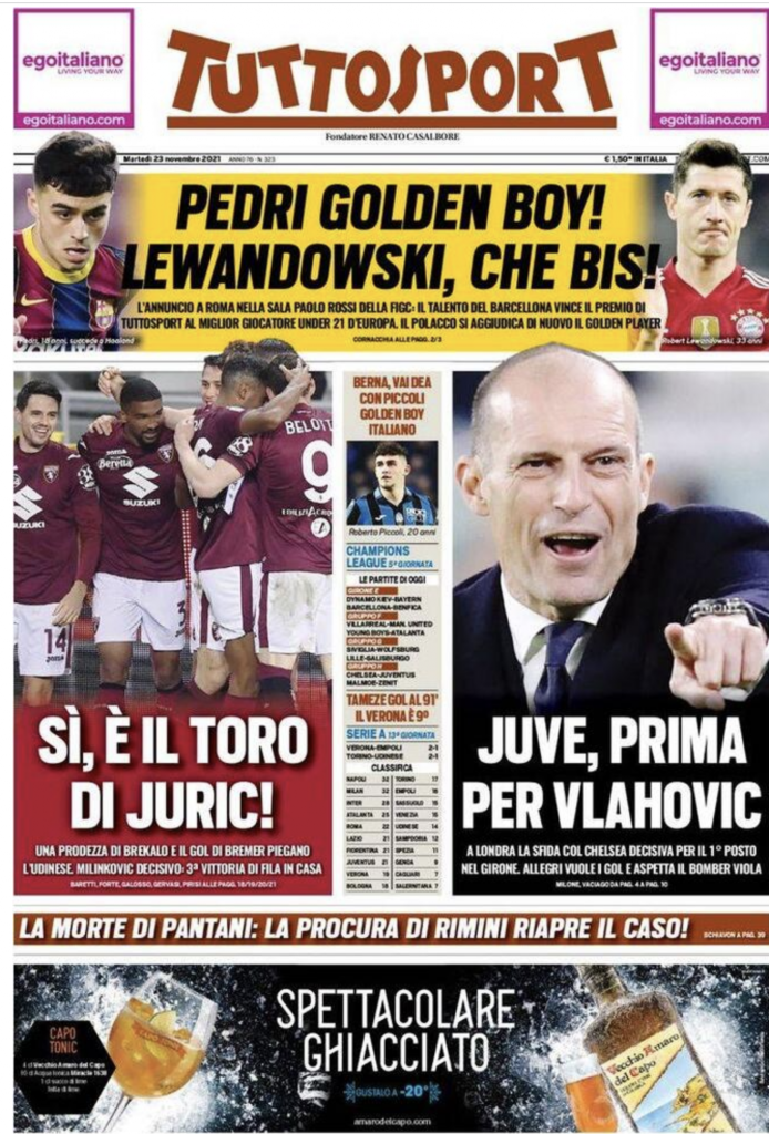 prima pagina