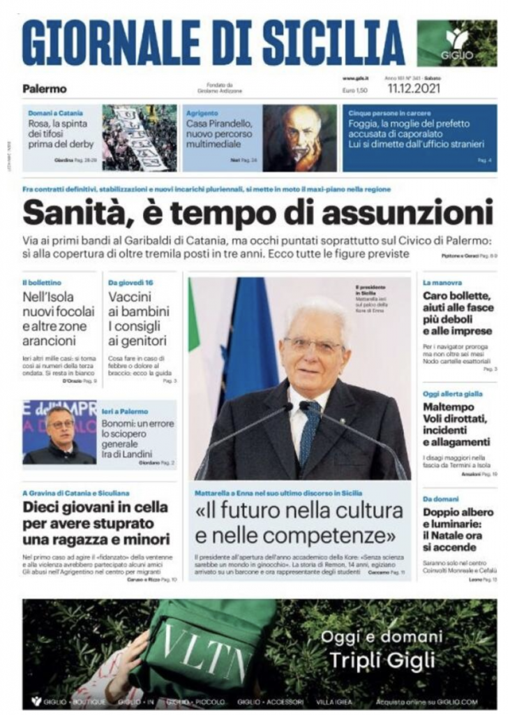 prima pagina