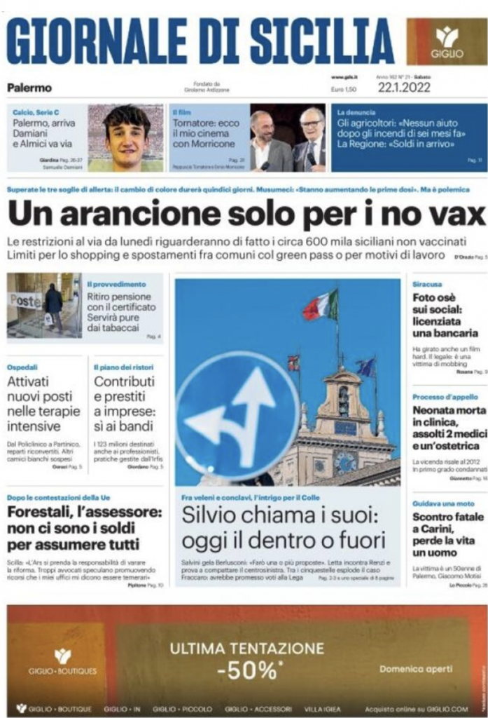 prima pagina