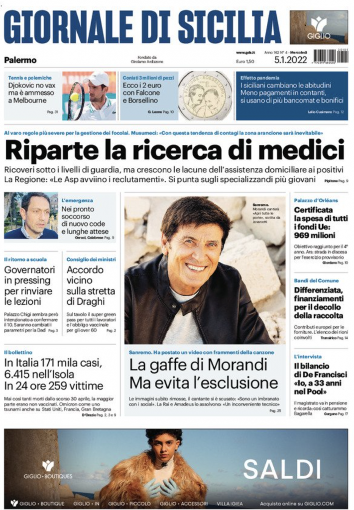 prima pagina