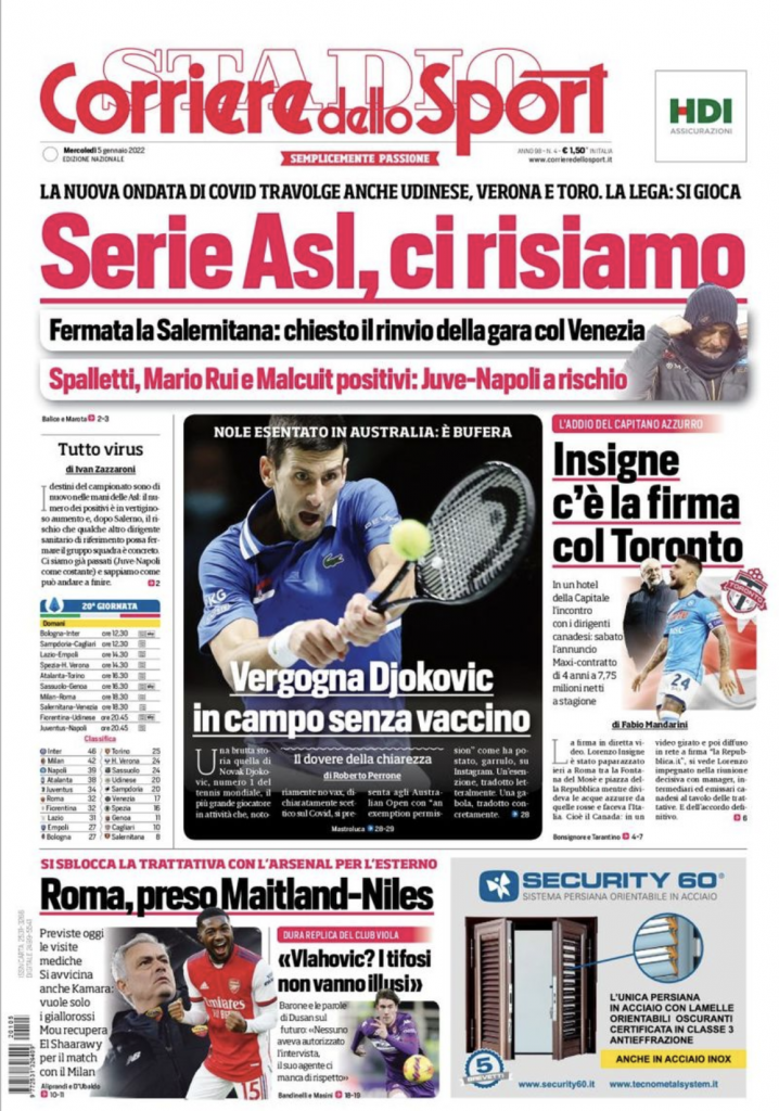 prima pagina