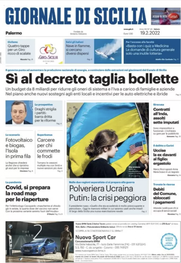 prima pagina