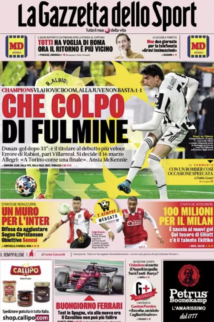 prima pagina