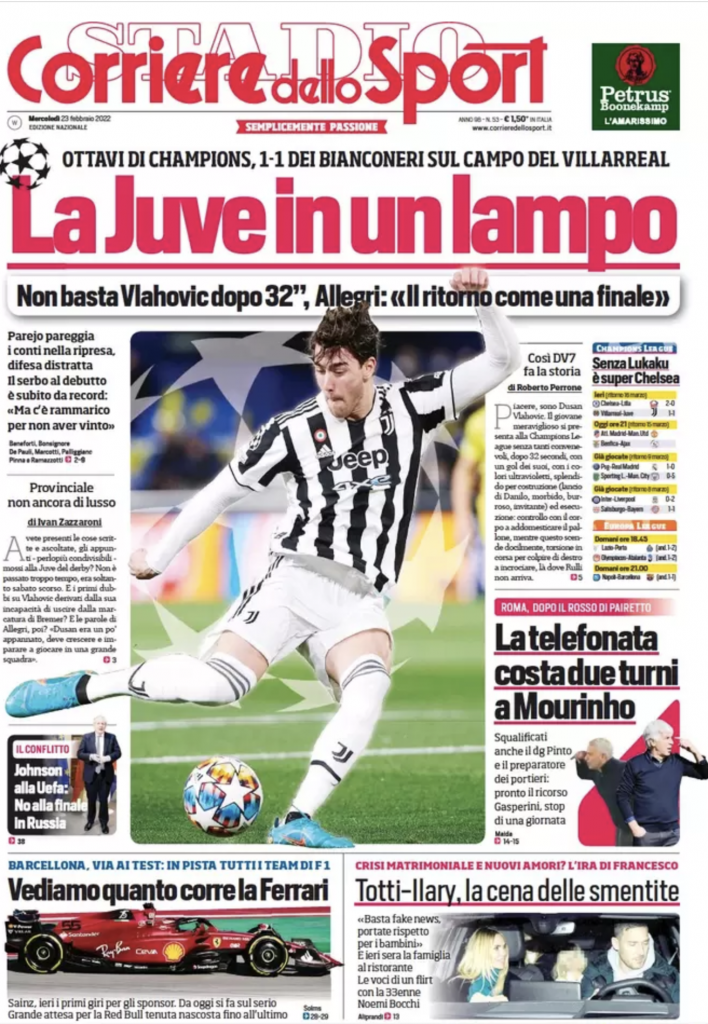 prima pagina